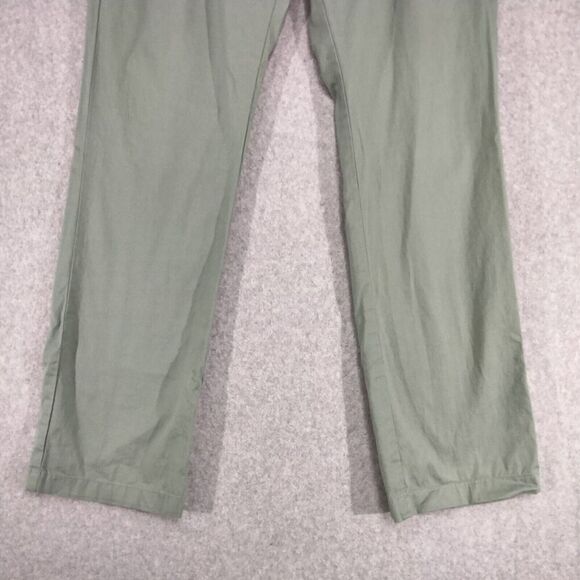 Marc Anthony Mens Size 33W x 31L Green Khanki Chino Flat Front Pants Workwear - Picture 3 of 11